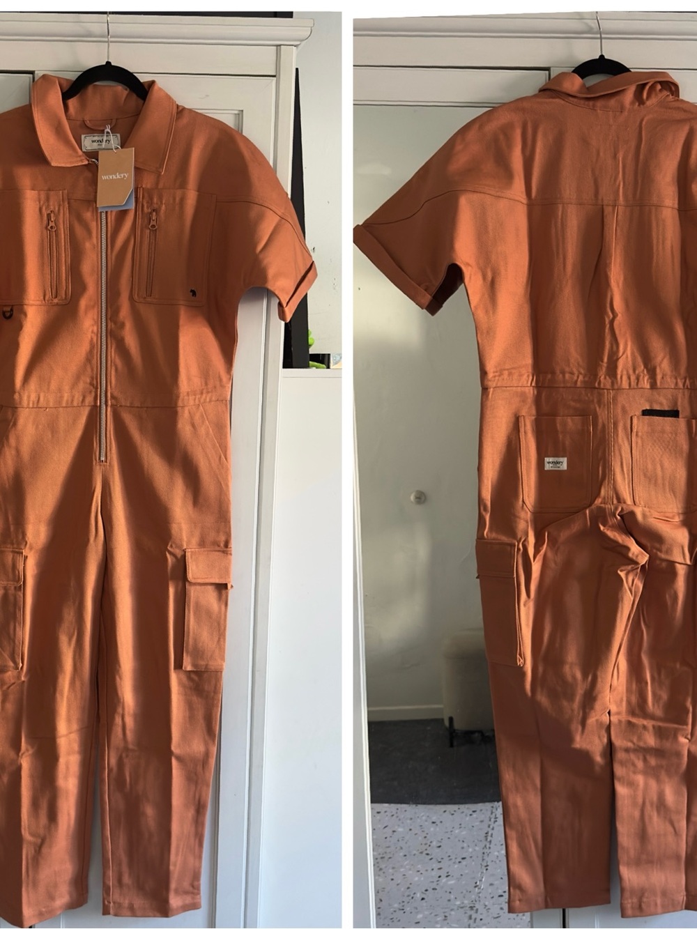 Wondery Outdoors Juniper Camp Jumpsuit in Coral Size Small
